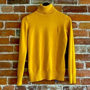 Yellow turtle neck
